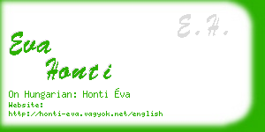 eva honti business card